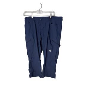 Eddie Bauer First Ascent Guide Pro Capris P12 Petite Navy Blue Hiking Cargo